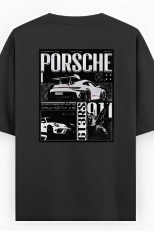 Oversized Classic T-Shirt Porsche Print