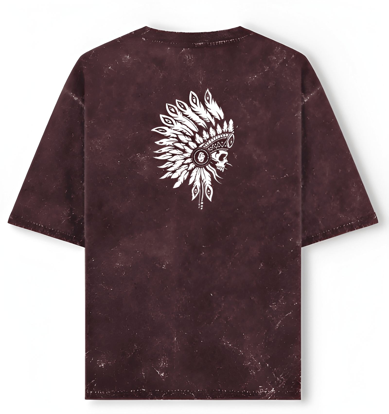 Tribe printed Acid Washed Oversized Tee - Image 2