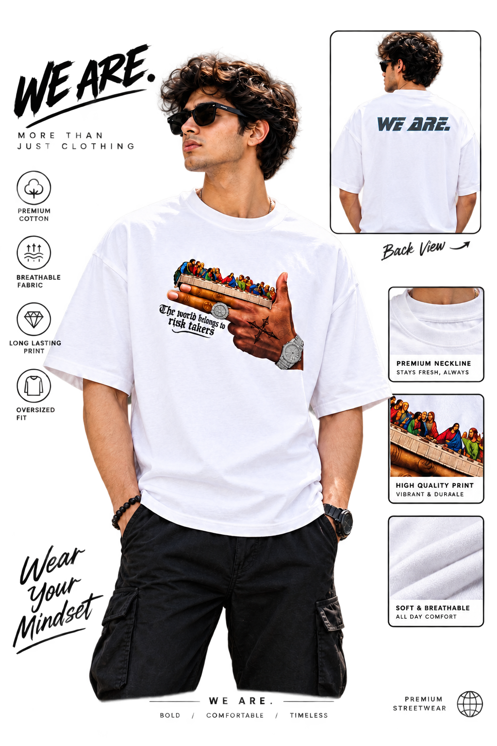 Risk Takers Oversized Classic T-Shirt - Image 4